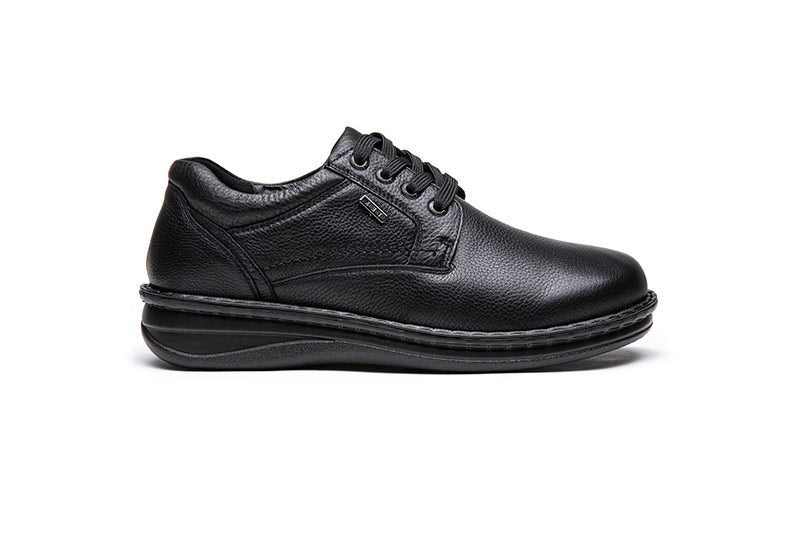 Mens Wide Fit Grunwald P-3701 Shoes in Black - Image 2