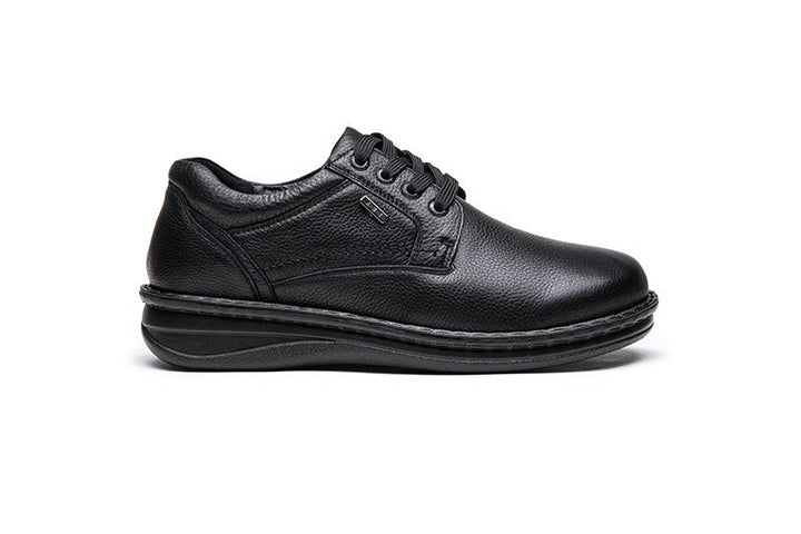 Mens Wide Fit Grunwald P-3701 Shoes in Black - Image 1