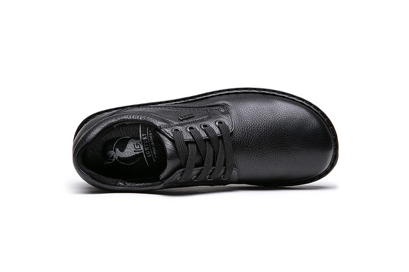 Mens Wide Fit Grunwald P-3701 Shoes in Black - Image 3
