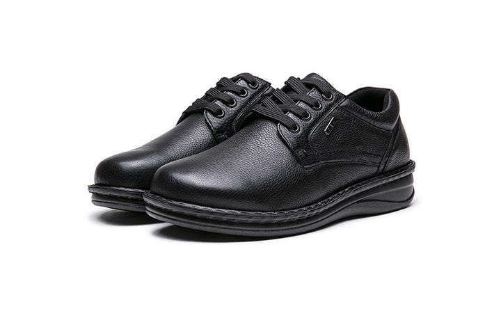 Mens Wide Fit Grunwald P-3701 Shoes in Black - Image 1