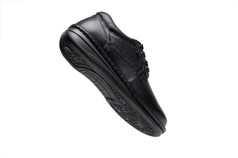 Mens Wide Fit Grunwald P-3701 Shoes in Black - Image 6