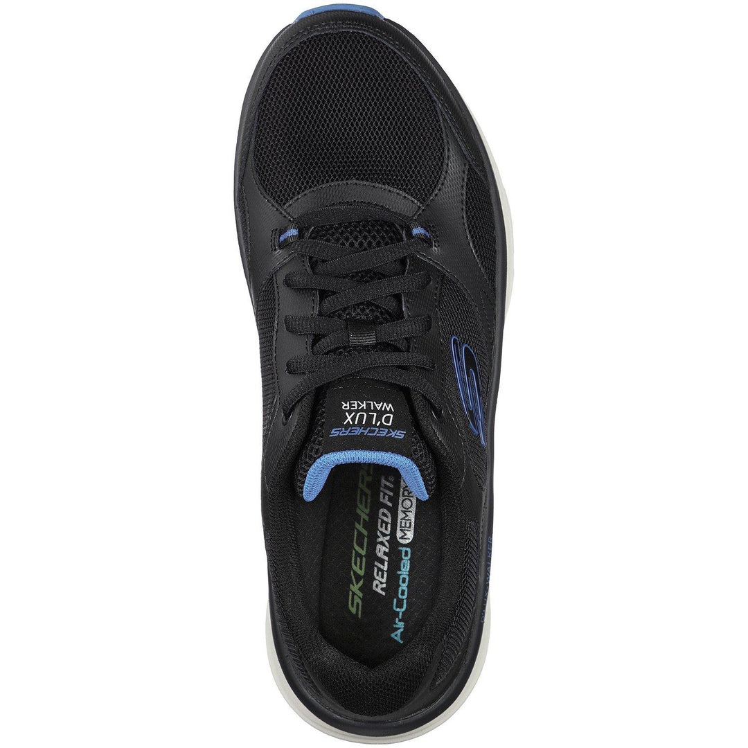 Men's Wide Fit Skechers 232260 D'lux Mainstream Walking Trainers in Black - Image 4