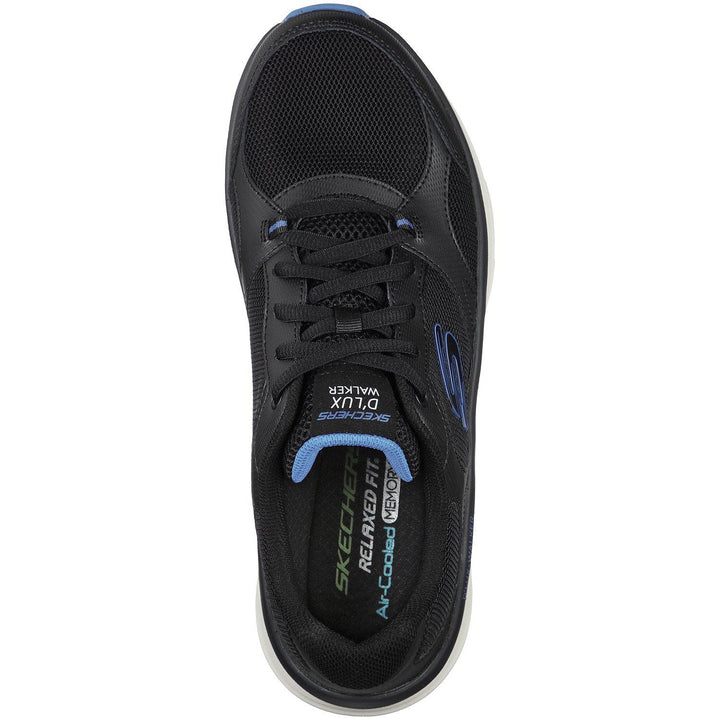 Men's Wide Fit Skechers 232260 D'lux Mainstream Walking Trainers in Black - Image 1