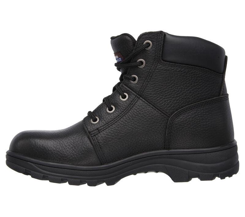 Men's Wide Fit Skechers Work shire 77009 Safety Boots in Black - Image 4