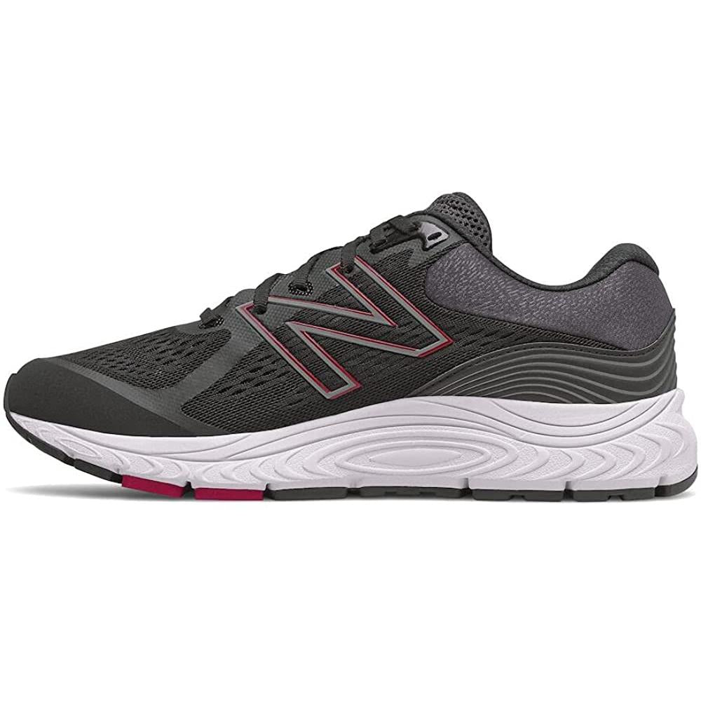 Men's Wide Fit New Balance M840BR5 Walking Trainers in Black/Red - Image 4
