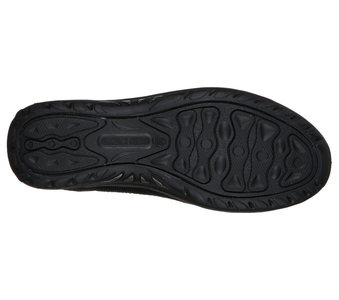 Womens Wide Fit Skechers Reggae Fest Enjoy 49679 Slip On Shoes in Black - Image 6