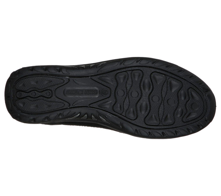 Womens Wide Fit Skechers Reggae Fest Enjoy 49679 Slip On Shoes in Black - Image 1