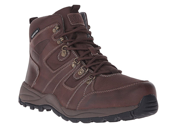 Mens Wide Fit Drew Trek Trekking Waterproof Boots in Dark Brown - Image 1