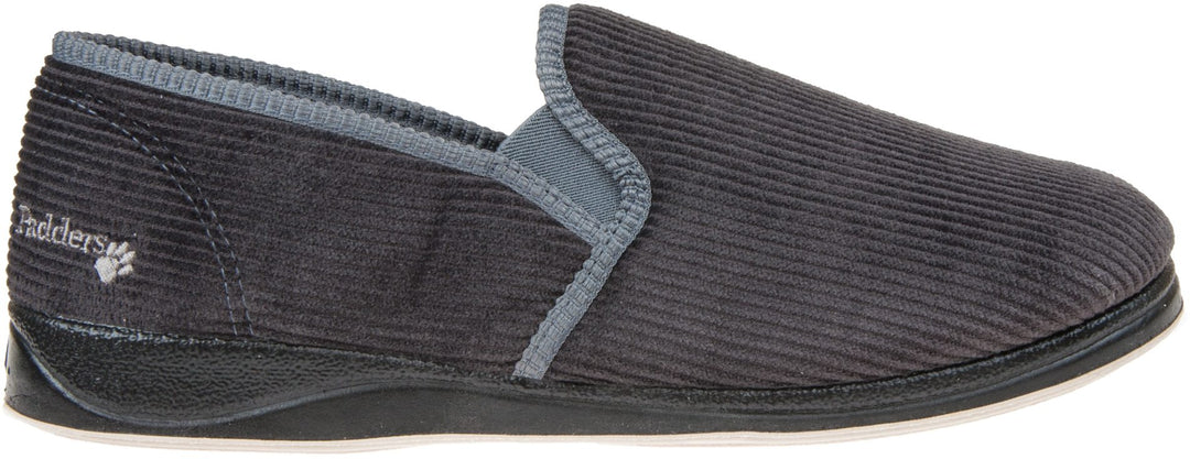 Mens Wide Fit Padders Albert Slip On Slippers in Navy - Image 22