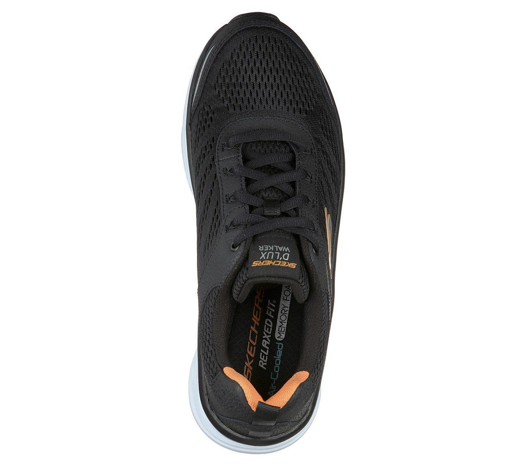 Men's Wide Fit Skechers 232044 D'lux Walker Walking Trainers in Black/White - Image 5