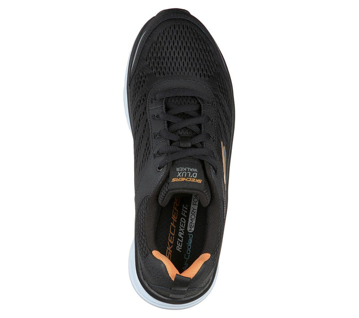 Men's Wide Fit Skechers 232044 D'lux Walker Walking Trainers in Black/White - Image 1