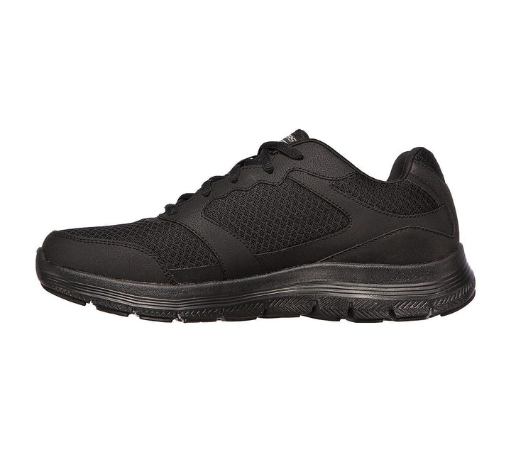 Mens Wide Fit Skechers Flex Advantage 4.0 - 232225 Walking Black Trainers in Black - Image 1