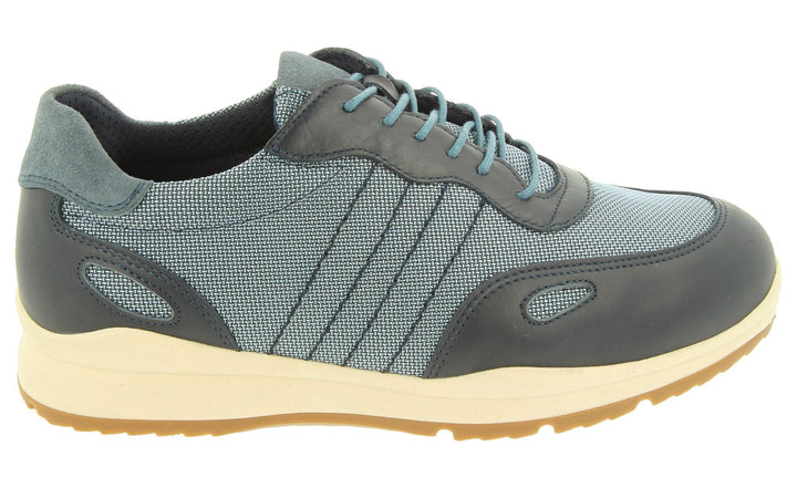 Mens Wide Fit DB Dawson Shoes in Navy - Image 1
