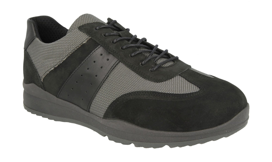 Mens Wide Fit DB Wakefield Shoes in Black - Image 3
