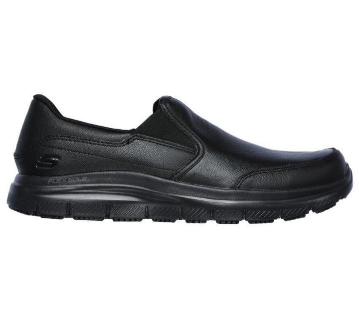Men's Wide Fit Skechers Work 77071 Bronwood Walking Shoes in Black - Image 1