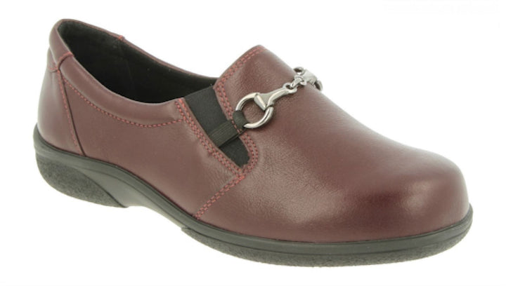 Womens Wide Fit DB Antartica Shoes in Black Leather - Image 1