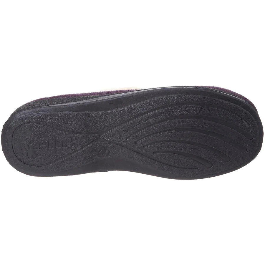 Womens Wide Fit Padders Repose Slippers in Purple - Image 7