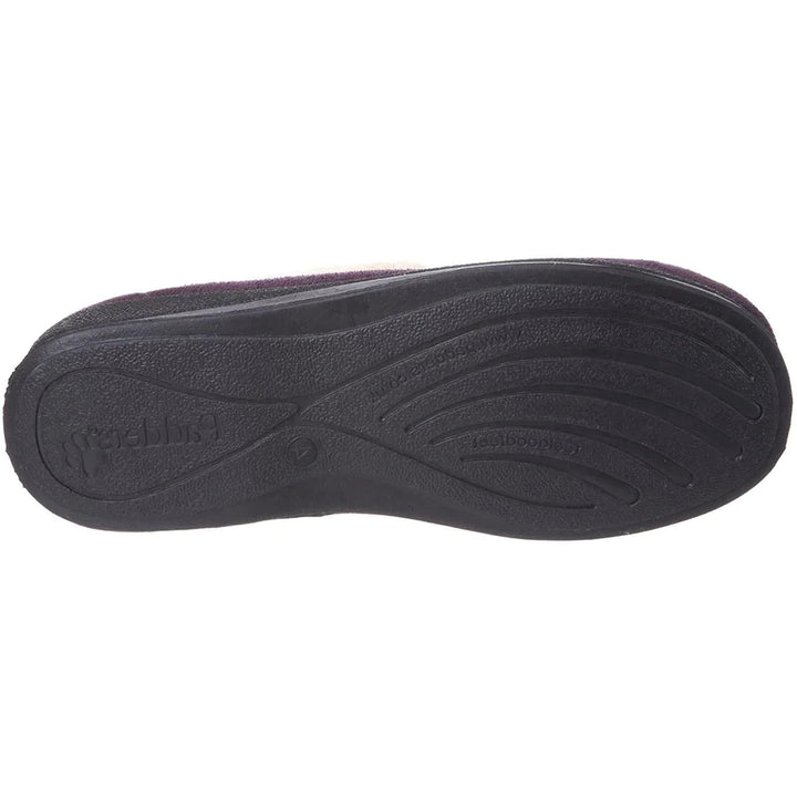 Womens Wide Fit Padders Repose Slippers in Purple - Image 1