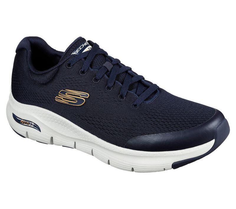 Mens Wide Fit Skechers 232040 Arch Fit Walking Trainers in Black - Image 10