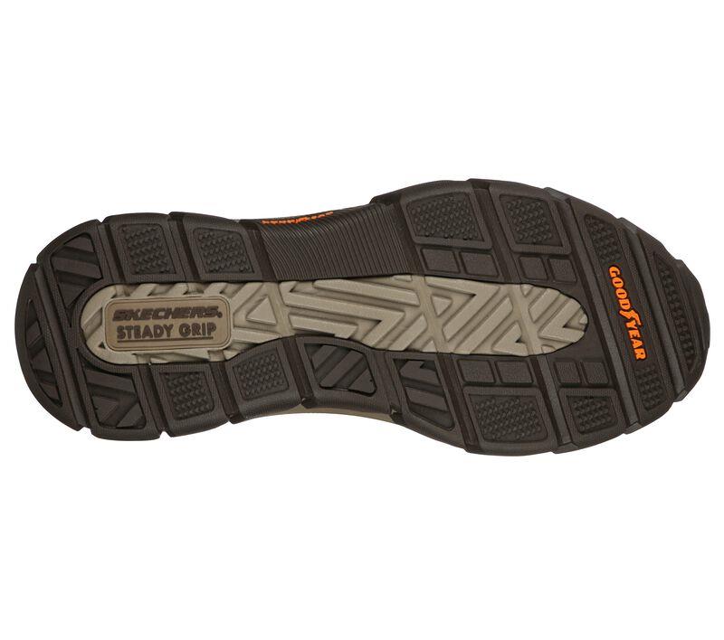 Men's Wide Fit Skechers 204480 Respected Calum Walking Trainers in Brown - Image 12