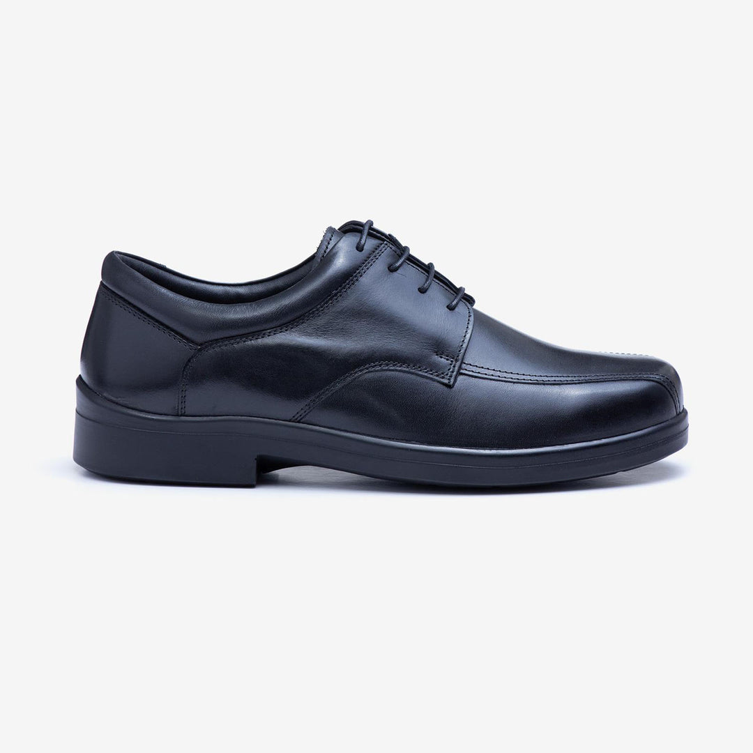 Mens Wide Fit Tredd Well Holmes Shoes in Black - Image 2