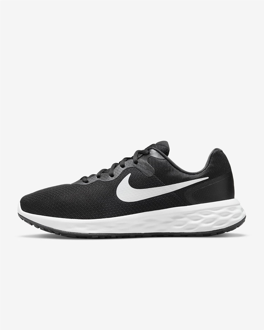 Men's Wide Fit Nike DD8475-003 Revolution 6 Running Trainers in Black/White - Image 4