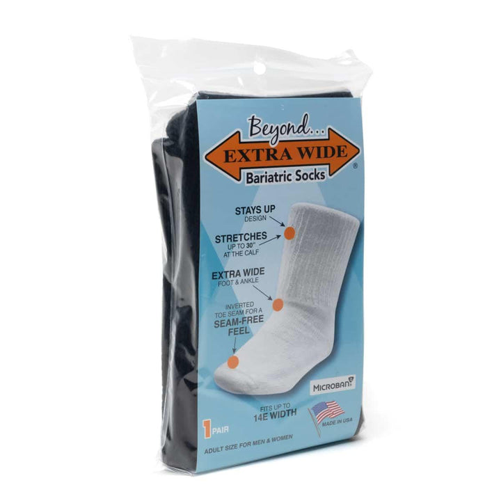 Mens Extra Wide 8951 Bariatric 1 Pair Beyond Socks in One Size Fits All - Image 1