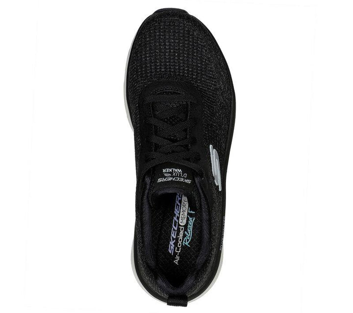 Women's Wide Fit Skechers 149815 Daily Beauty D'lux Vegan Walker Trainers in Black - Image 1