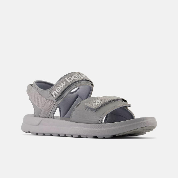 Mens Wide Fit New Balance SUA250A1 Sandals in Grey - Image 1