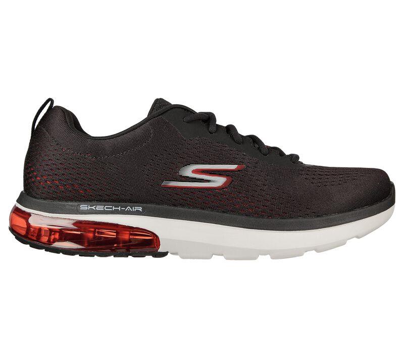 Mens Wide Fit Skechers 21621 Go Walk Air 2.0 Enterprise 21621 Walking Trainers in Black/Red - Image 2