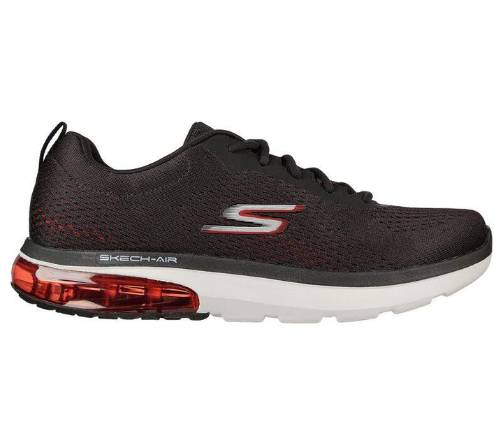 Mens Wide Fit Skechers 21621 Go Walk Air 2.0 Enterprise 21621 Walking Trainers in Black/Red - Image 1