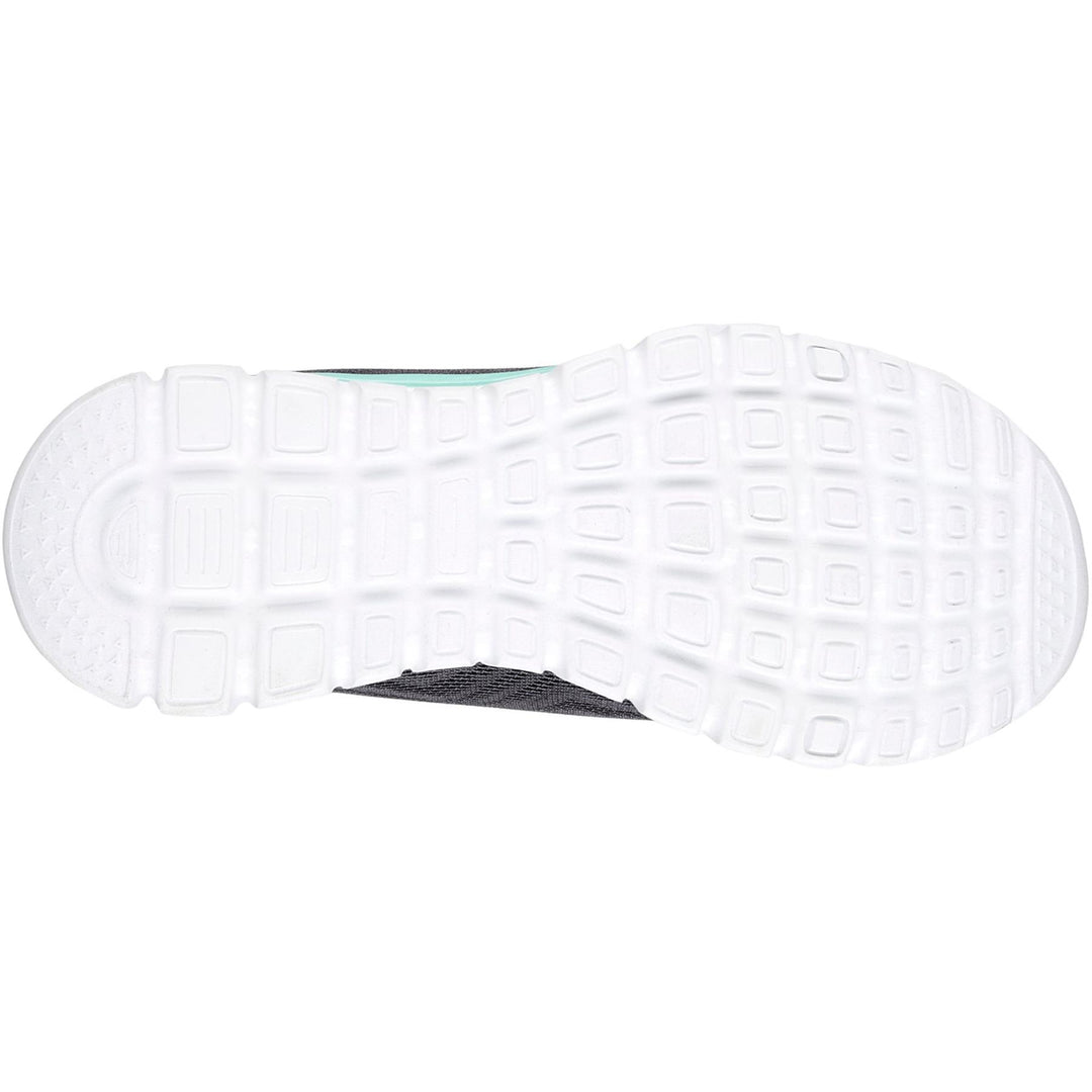 Womens Wide Fit Skechers 12615 Walking Trainers in Charcoal/Green - Image 7