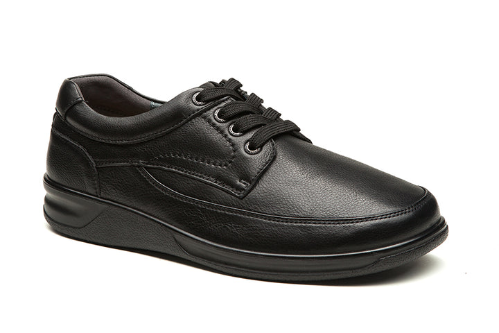 Mens Wide Fit Grunwald A-702 Lace Shoes in Black - Image 1