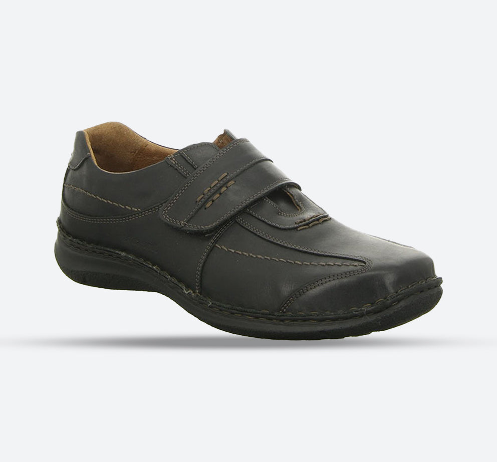 Mens Wide Fit Josef Seibel Alec Shoes in Black - Image 1