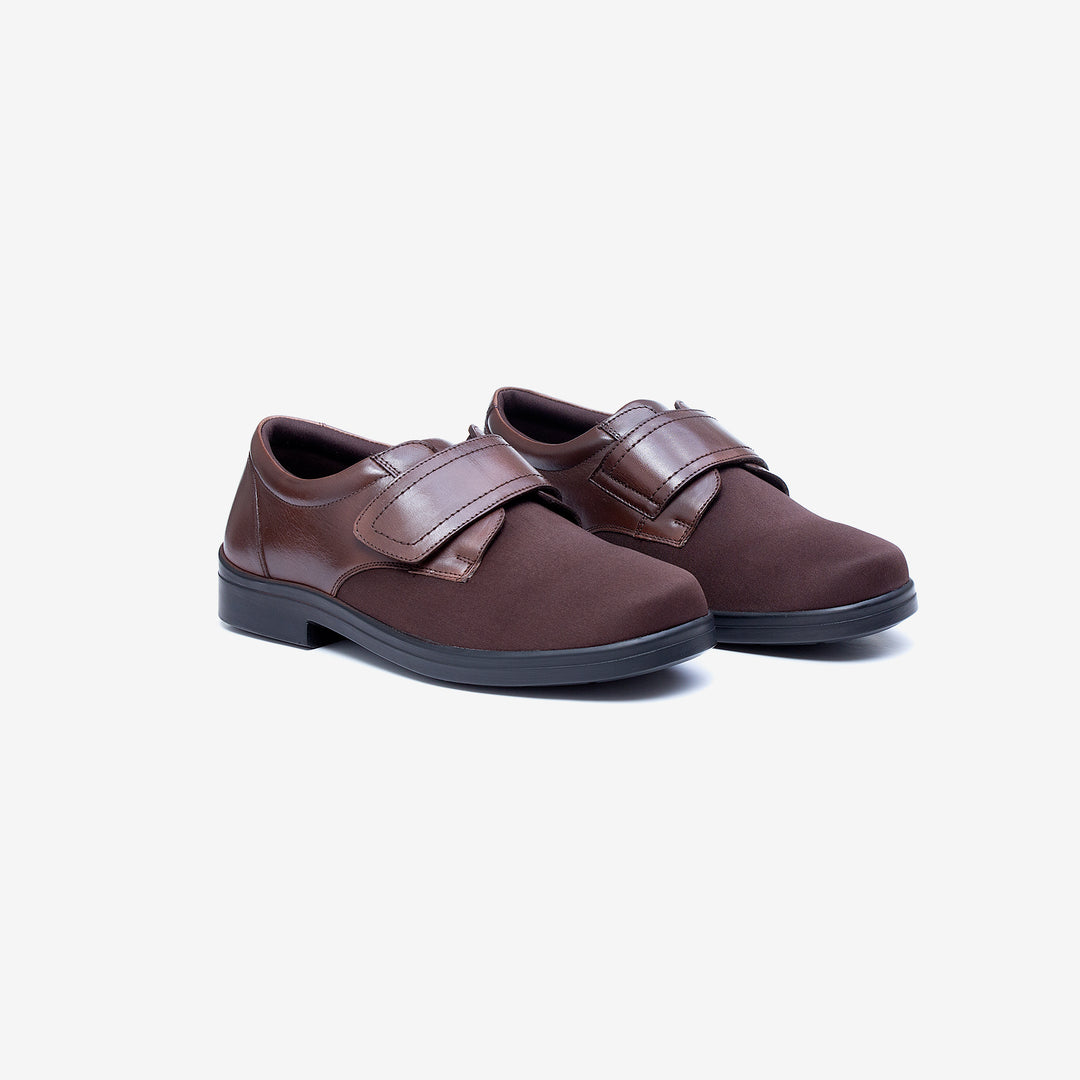 Mens Wide Fit Tredd Well Benjamin Velcro Soft Stretch Shoes in Black - Image 18