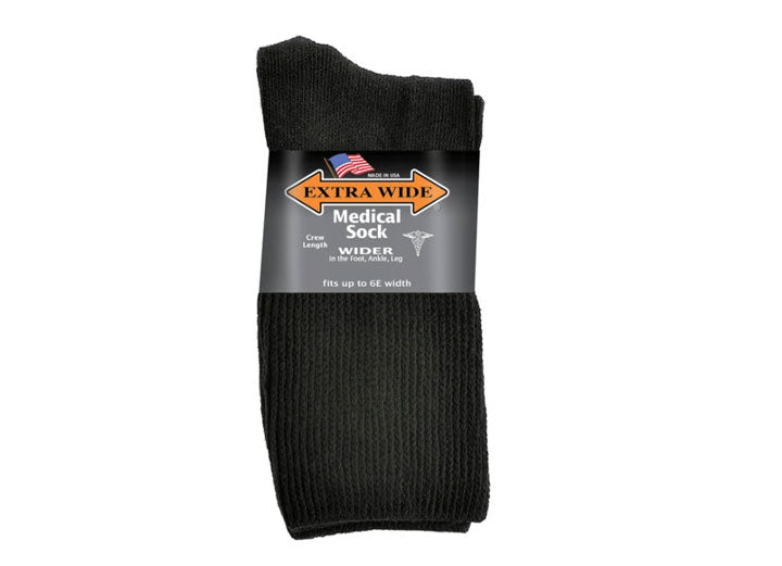Mens Extra Wide 5850 Comfort Fit Medical Socks in White - Image 2