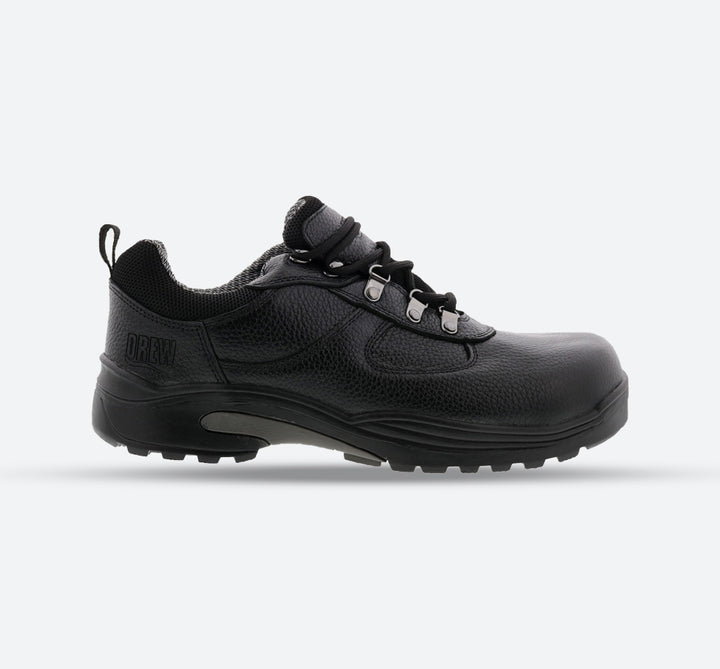 Mens Wide Fit Drew Boulder Waterproof Shoes in Black - Image 1