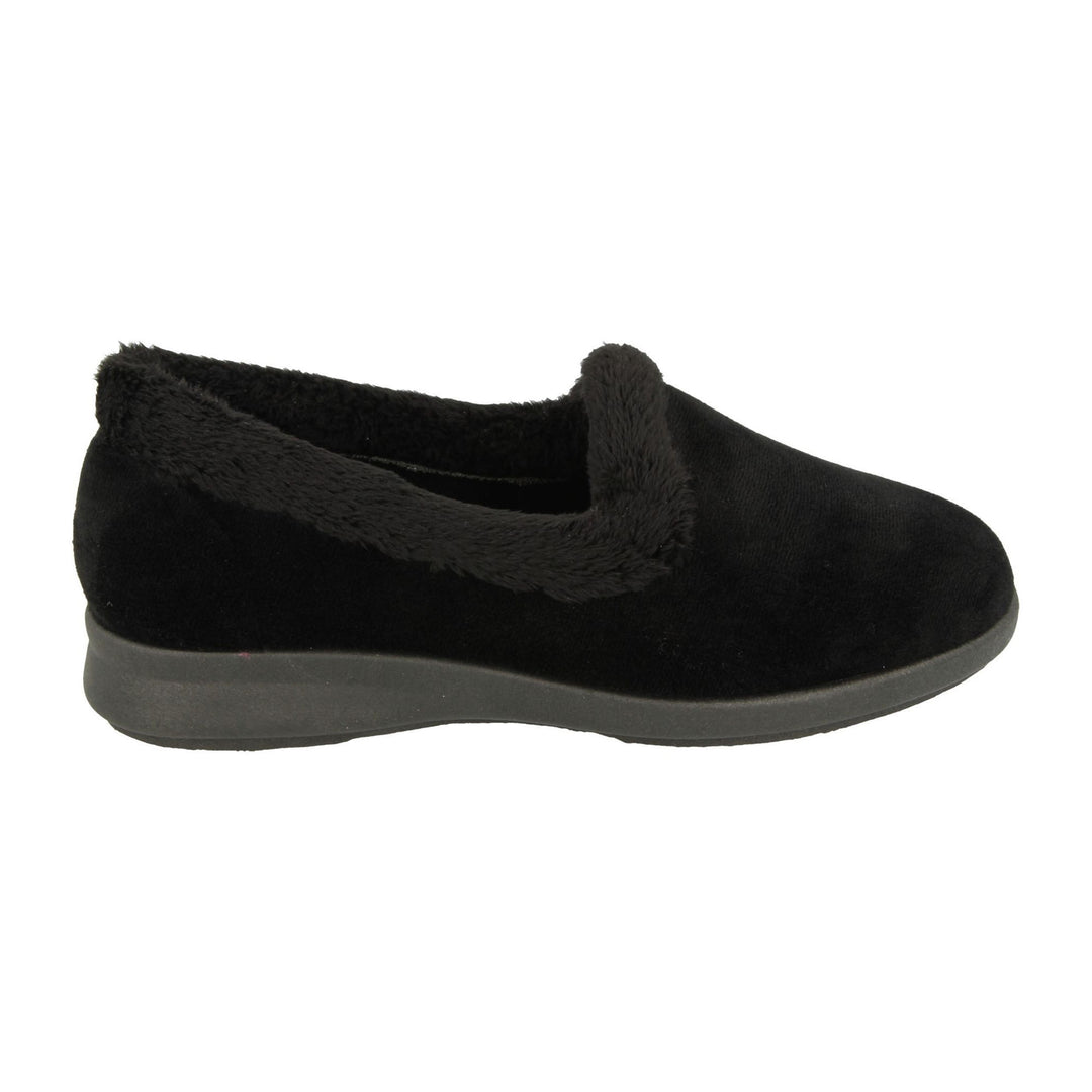 Womens Wide Fit DB Chicago Shoes in Black - Image 1