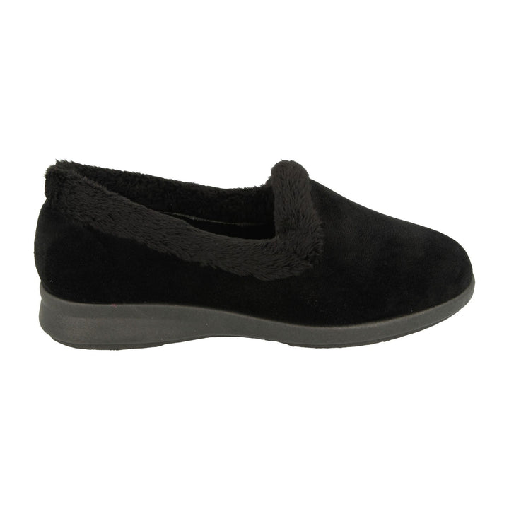 Womens Wide Fit DB Chicago Shoes in Black - Image 1