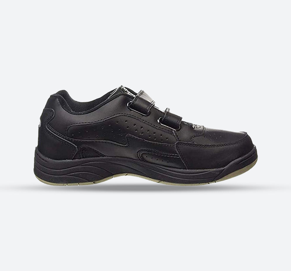Mens Wide Fit Dek Arizona Trainers black and white in Black - Image 1