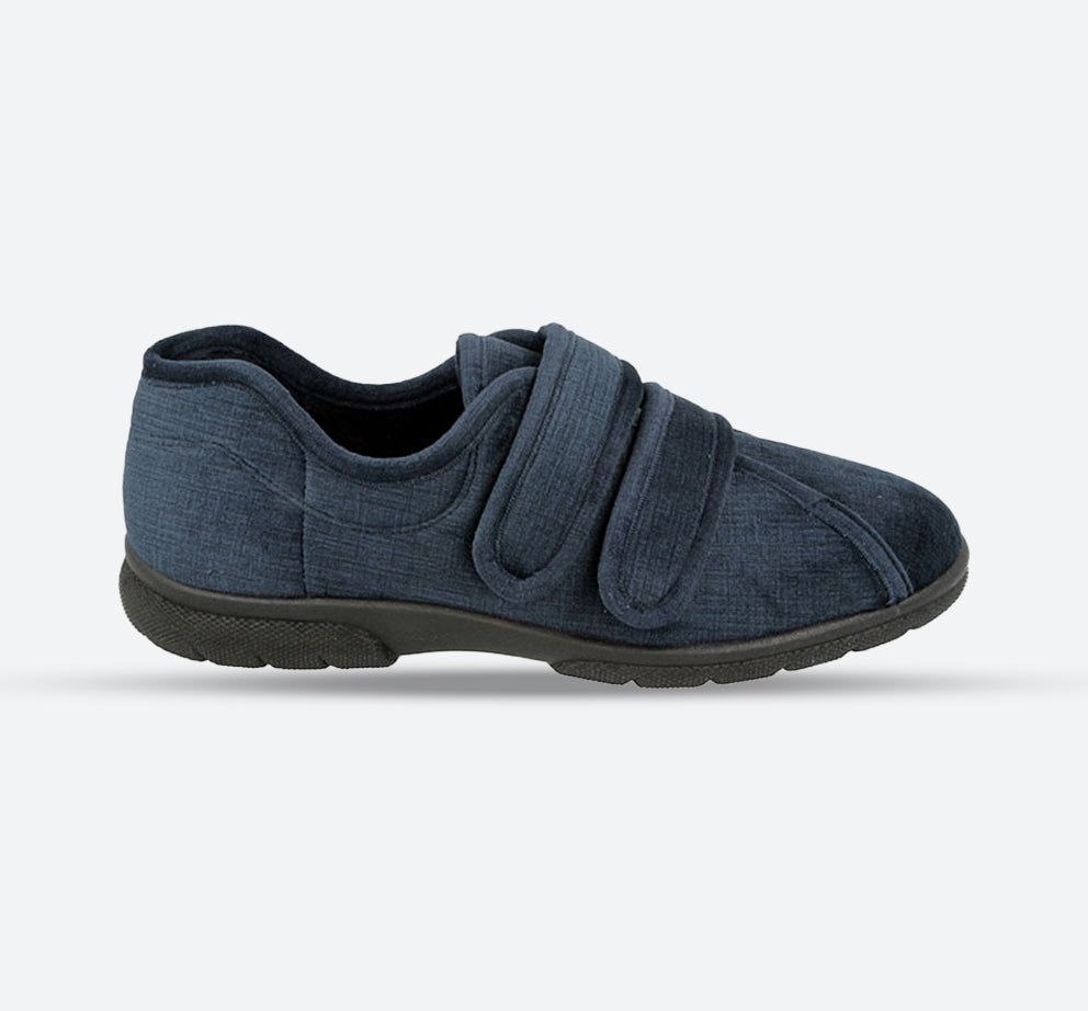 Mens Wide Fit DB Hamilton Slippers in Navy - Image 1