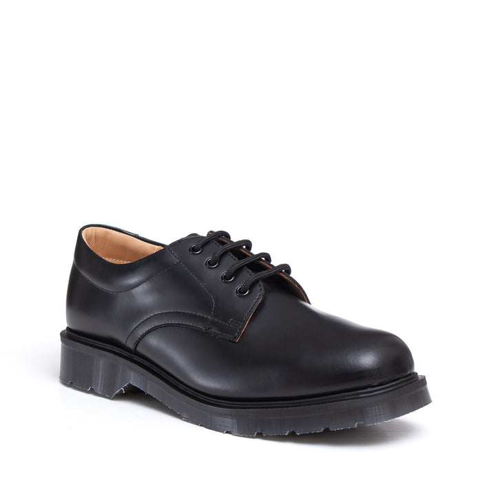 Mens Wide Fit Solovair 1562 Shoes in Black - Image 1