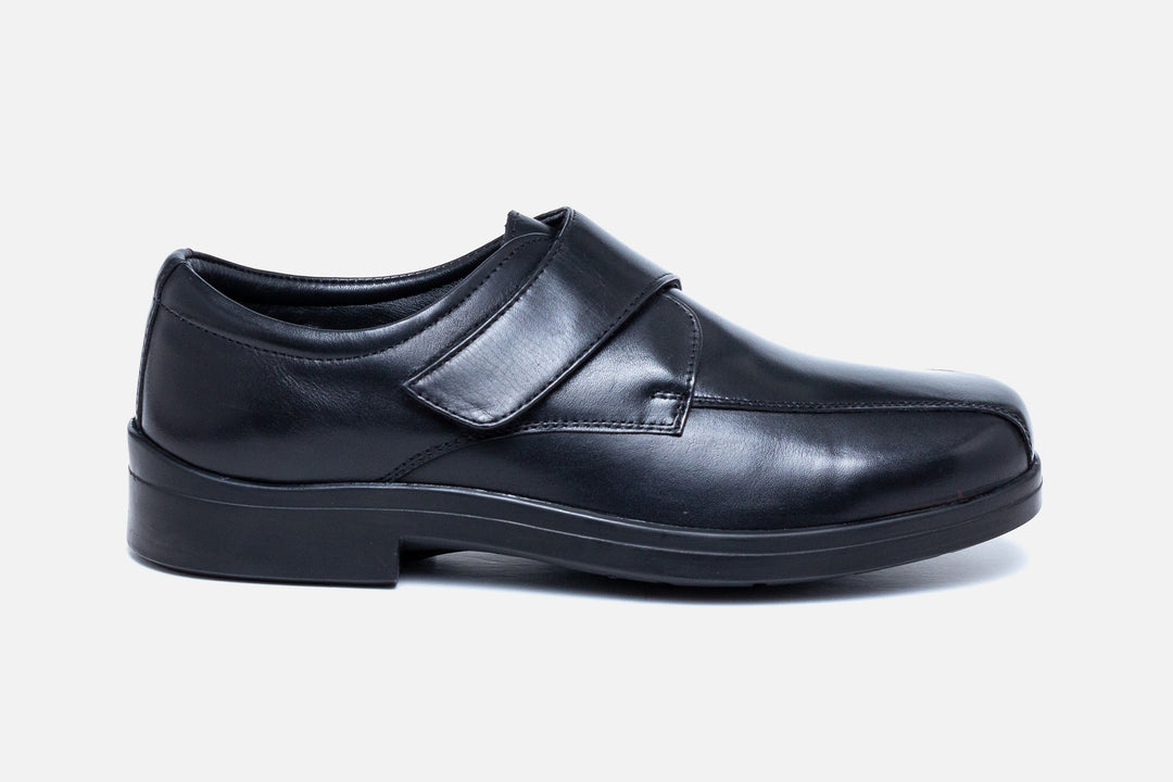 Mens Wide Fit Tredd Well Peter Velcro Shoes in Black - Image 2