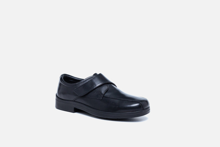 Mens Wide Fit Tredd Well Peter Velcro Shoes in Black - Image 1