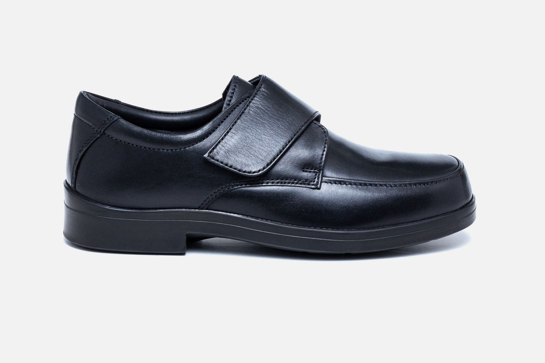Mens Wide Fit Tredd Well David Velcro Shoes in Black - Image 2