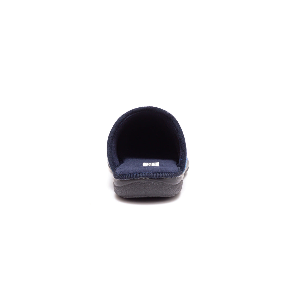 Mens Wide Fit Padders Stag Mule Slippers in Navy - Image 7