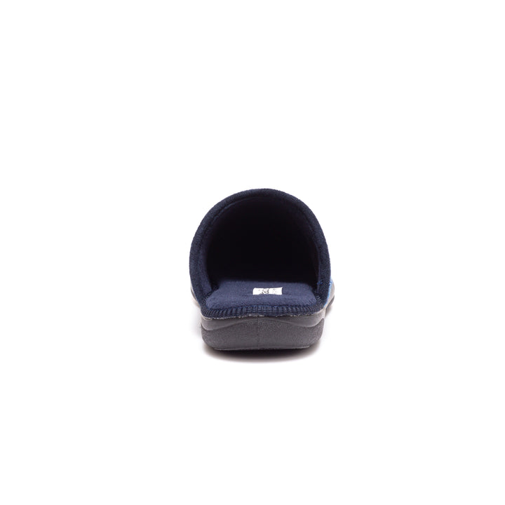 Mens Wide Fit Padders Stag Mule Slippers in Navy - Image 1