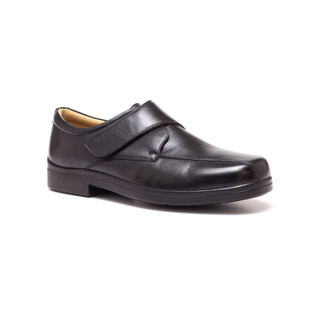 Mens Wide Fit Roamers M435A Shoes in Black - Image 3