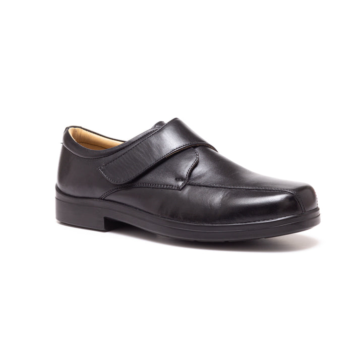 Mens Wide Fit Roamers M435A Shoes in Black - Image 1