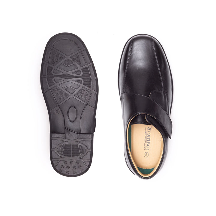 Mens Wide Fit Roamers M435A Shoes in Black - Image 1